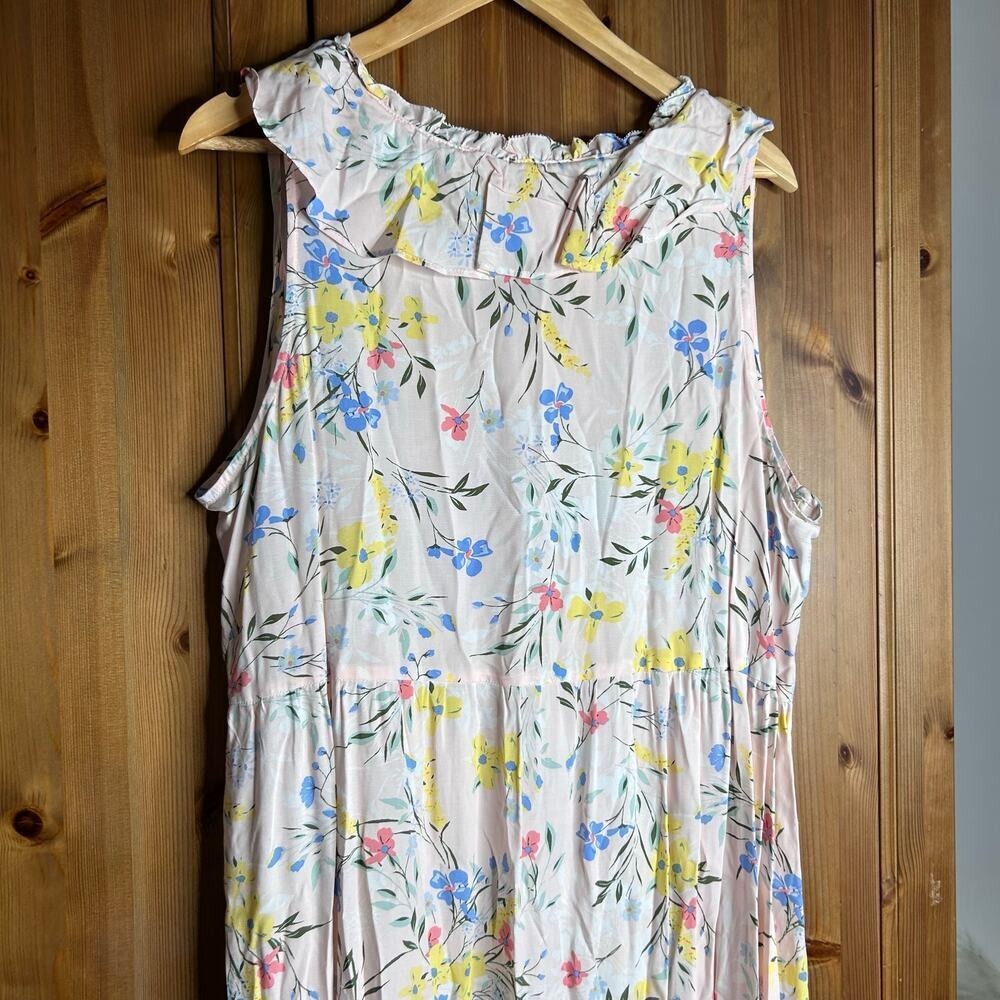 Old Navy Euro Summer Resort Romantic Babydoll Preppy Boho Maxi Dress Women's 2X - Picture 7 of 9